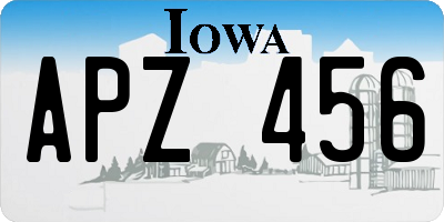 IA license plate APZ456