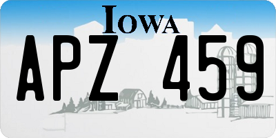 IA license plate APZ459