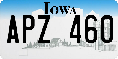 IA license plate APZ460
