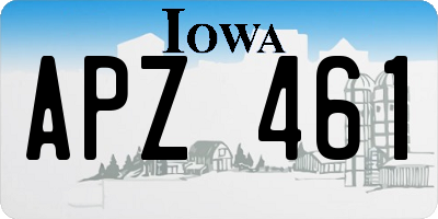 IA license plate APZ461