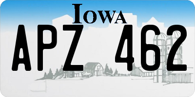 IA license plate APZ462