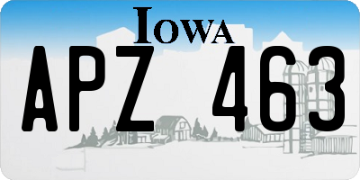 IA license plate APZ463