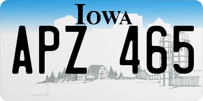 IA license plate APZ465