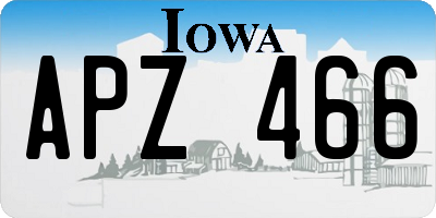 IA license plate APZ466