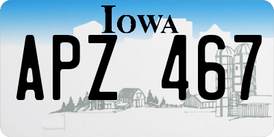 IA license plate APZ467