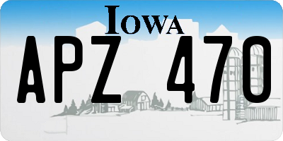 IA license plate APZ470