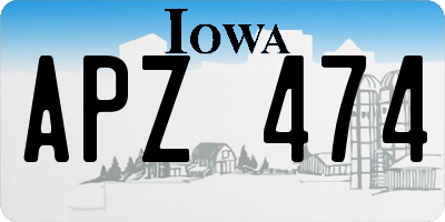 IA license plate APZ474