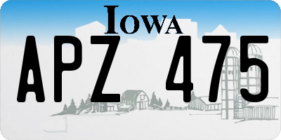 IA license plate APZ475