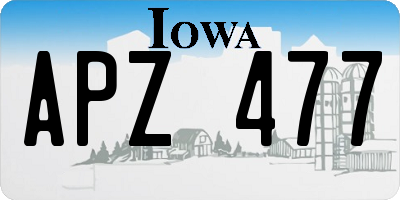IA license plate APZ477