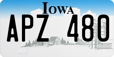 IA license plate APZ480