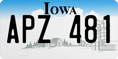 IA license plate APZ481