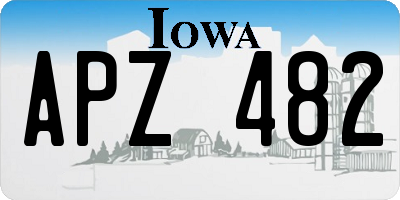 IA license plate APZ482