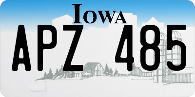 IA license plate APZ485