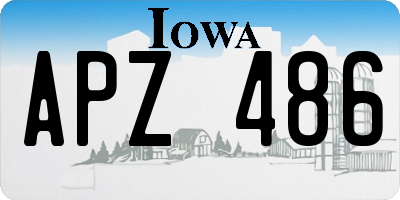 IA license plate APZ486