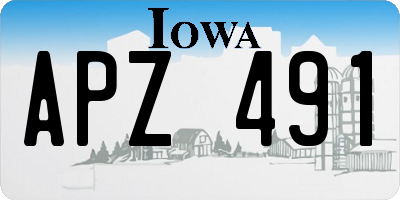 IA license plate APZ491