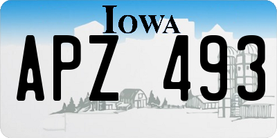 IA license plate APZ493