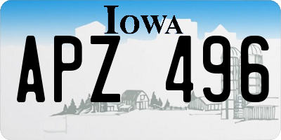 IA license plate APZ496