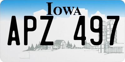 IA license plate APZ497