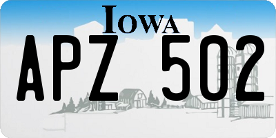 IA license plate APZ502