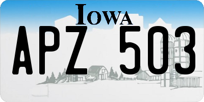 IA license plate APZ503
