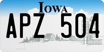 IA license plate APZ504