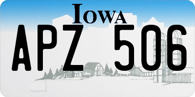 IA license plate APZ506