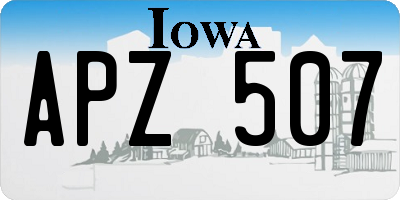 IA license plate APZ507