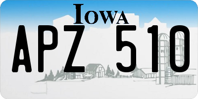 IA license plate APZ510