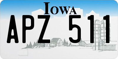 IA license plate APZ511