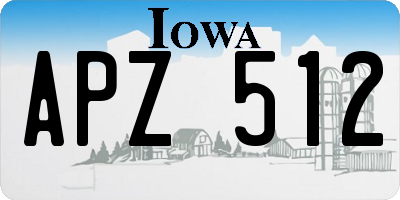 IA license plate APZ512
