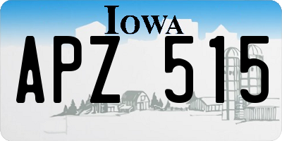 IA license plate APZ515