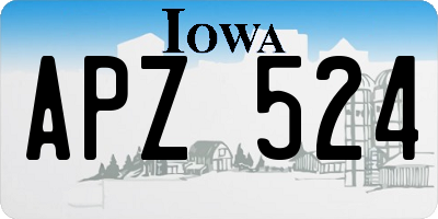IA license plate APZ524
