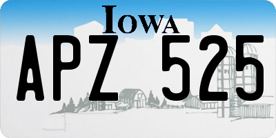 IA license plate APZ525