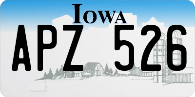 IA license plate APZ526