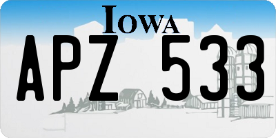 IA license plate APZ533