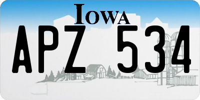IA license plate APZ534