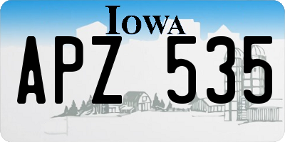 IA license plate APZ535