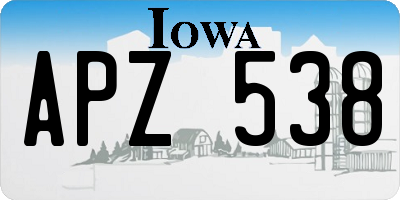 IA license plate APZ538