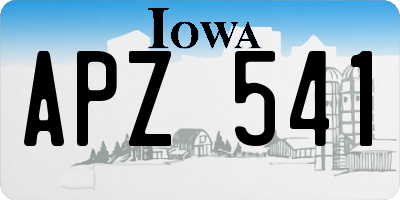 IA license plate APZ541