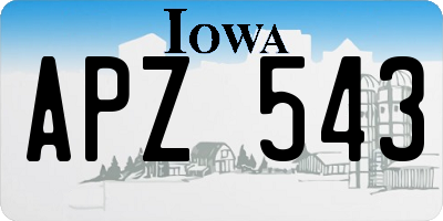 IA license plate APZ543