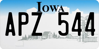 IA license plate APZ544