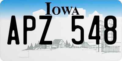 IA license plate APZ548