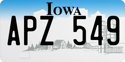 IA license plate APZ549
