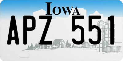 IA license plate APZ551