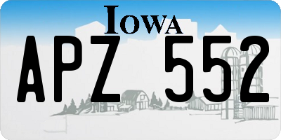 IA license plate APZ552