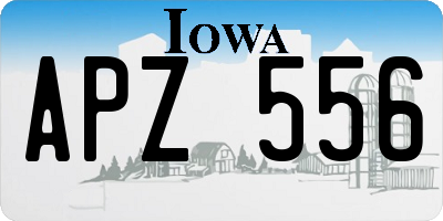 IA license plate APZ556