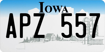 IA license plate APZ557