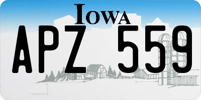 IA license plate APZ559