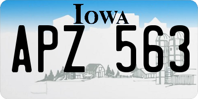 IA license plate APZ563