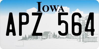 IA license plate APZ564